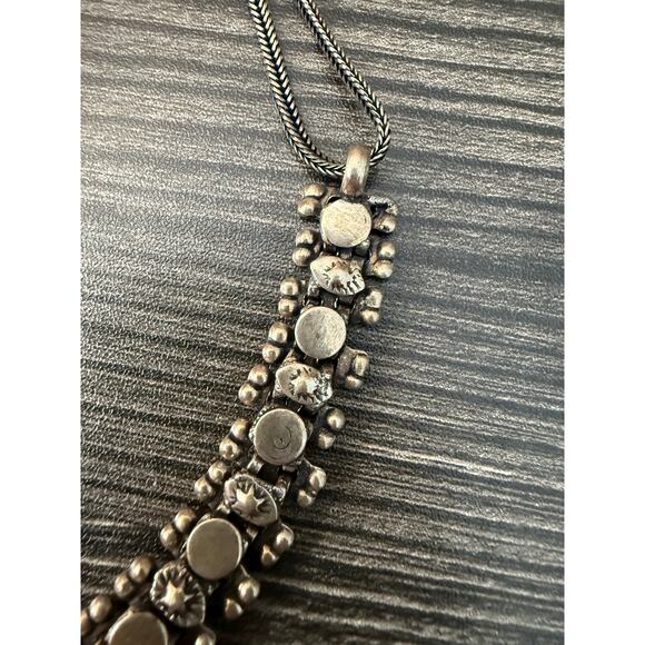 NWT Nepal Tribal Necklace Princess Choker Silver Heavy Statement Jewelry - Picture 5 of 8